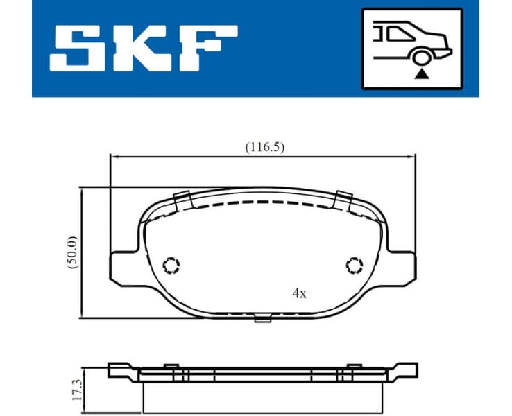 Brake Pad Set, disc brake VKBP90972 - image 2