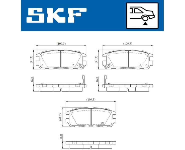 Brake Pad Set, disc brake VKBP90874A - image 2