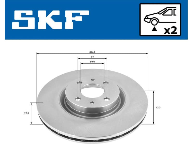 Brake Disc VKBD80306V2 - image 2