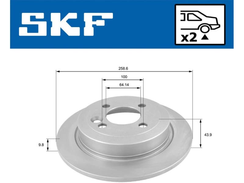 Brake Disc VKBD90050S2 - image 2