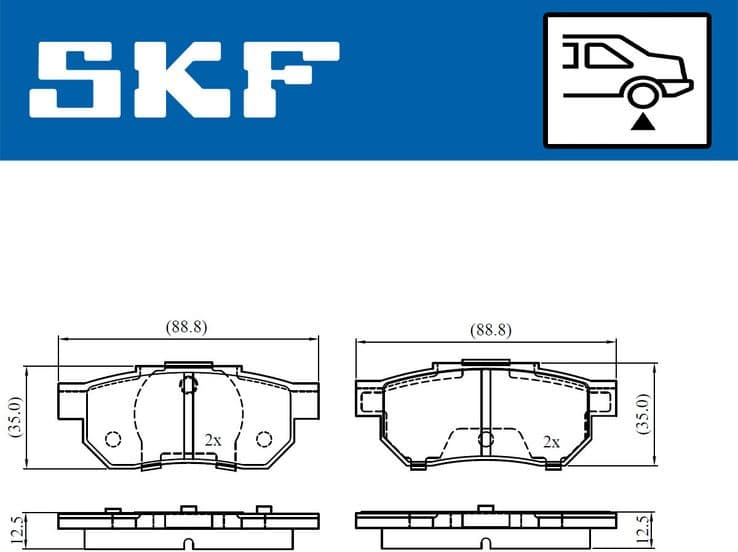 Brake Pad Set, disc brake VKBP90996 - image 2