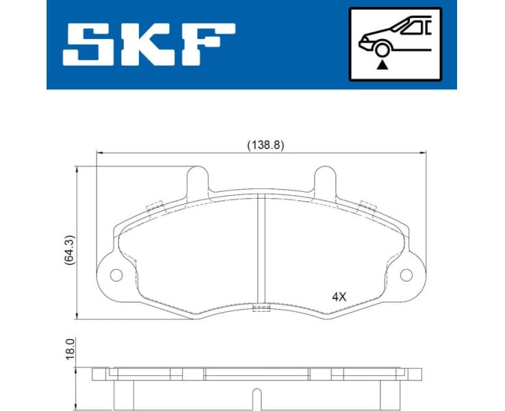 Brake Pad Set, disc brake VKBP80663 - image 2