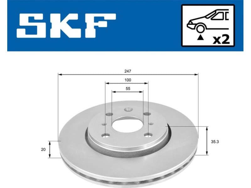 Brake Disc VKBD80043V2 - image 2