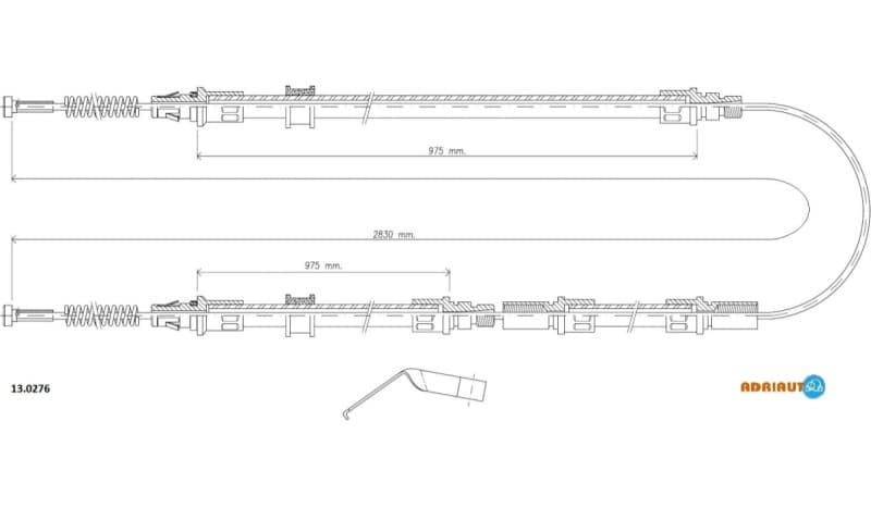 Cable handbrake 13.0276