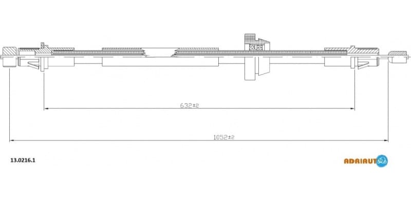 Cable handbrake 13.0216.1