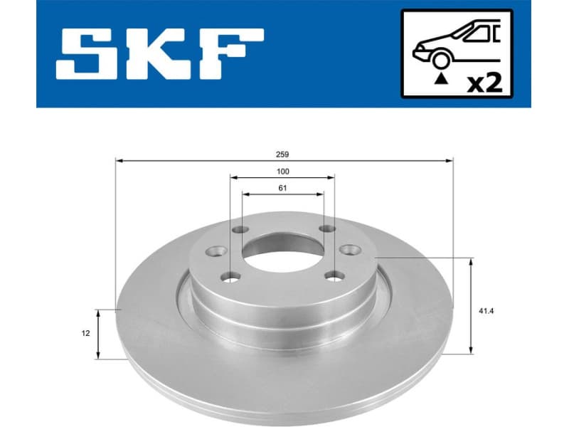 Brake Disc VKBD80025S2 - image 2