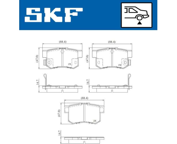 Brake Pad Set, disc brake VKBP91112A - image 2