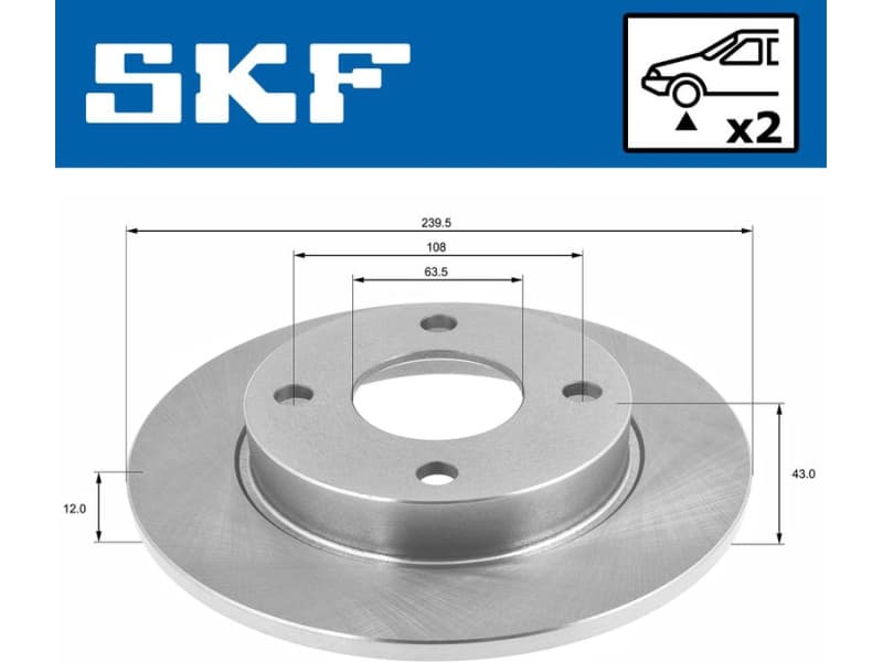 Brake Disc VKBD80076S2 - image 2