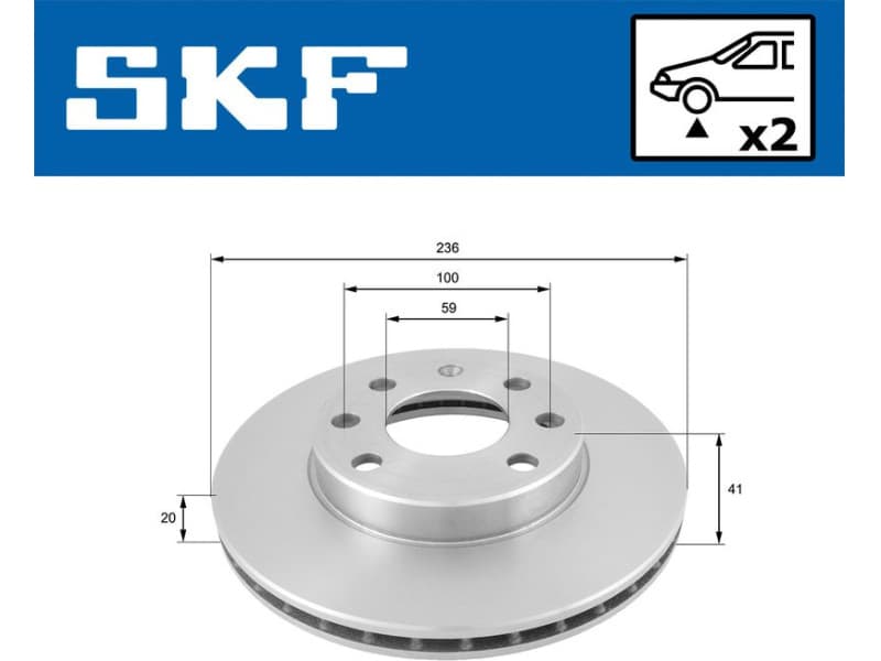 Brake Disc VKBD80250V2 - image 2