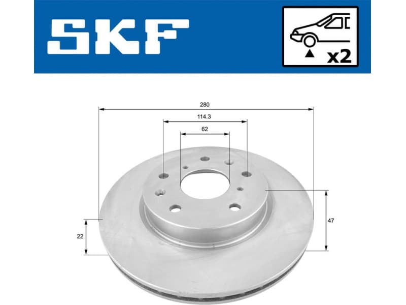 Brake Disc VKBD80100V2 - image 2