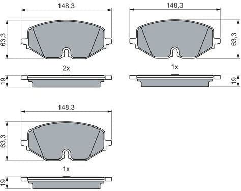 Brake pads front, Top Quality GDB2392
