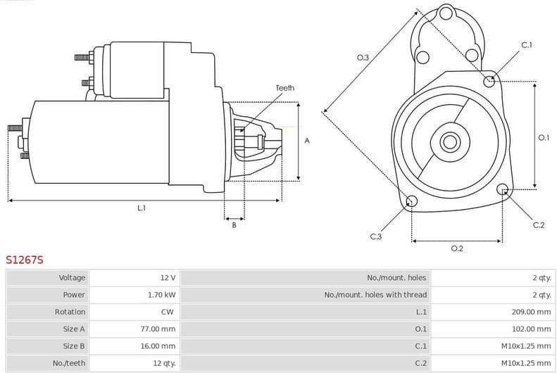 Starter AS S1267S - image 5