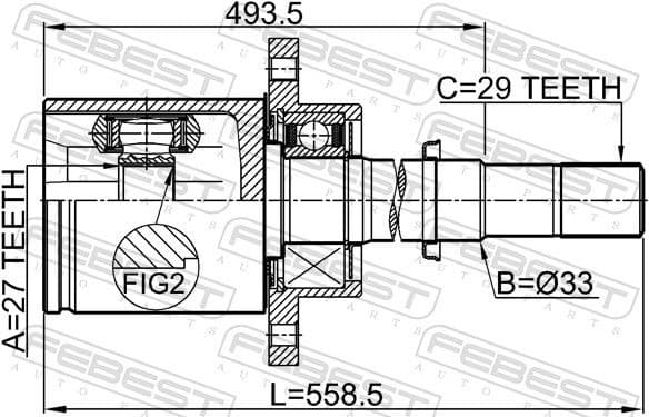 Joint Kit, drive shaft 0211-J32RH - image 2