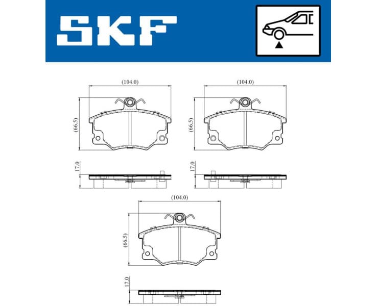 Brake Pad Set, disc brake VKBP80913A - image 2
