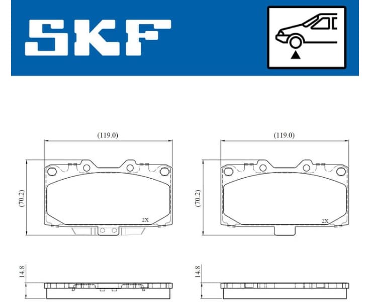 Brake Pad Set, disc brake VKBP80816A - image 2
