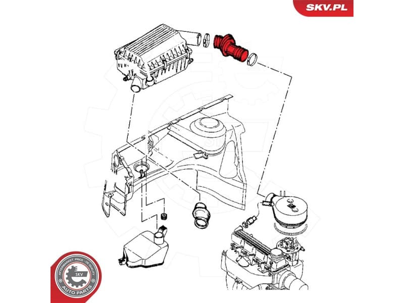 Intake Hose, air filter 24SKV467 - image 4
