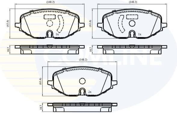Brake pads front CBP02854