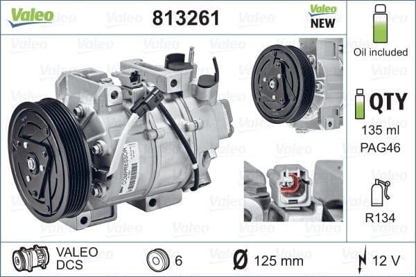 Compressor, air conditioning VALEO ORIGINS NEW OE TECHNOLOGY 813261 - image 6