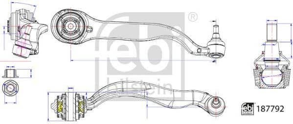 Control/Trailing Arm, wheel suspension 187792