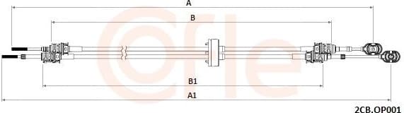Cable Pull, manual transmission 92.2CB.OP001