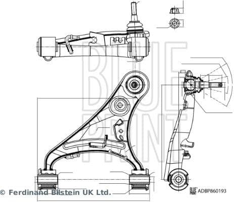 Control/Trailing Arm, wheel suspension ADBP860193