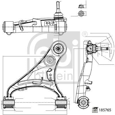 Control/Trailing Arm, wheel suspension 185765