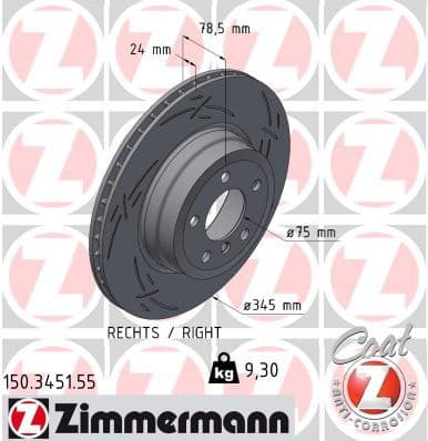 Brake Disc BLACK Z 150.3451.55