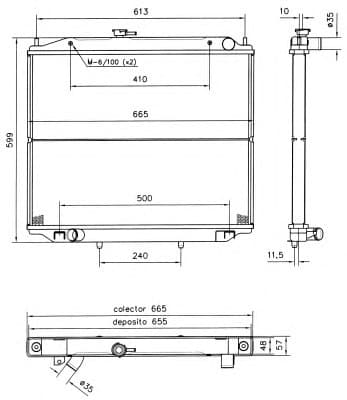 Radiator, engine cooling 52238