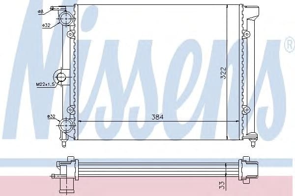 Radiator, engine cooling 651711