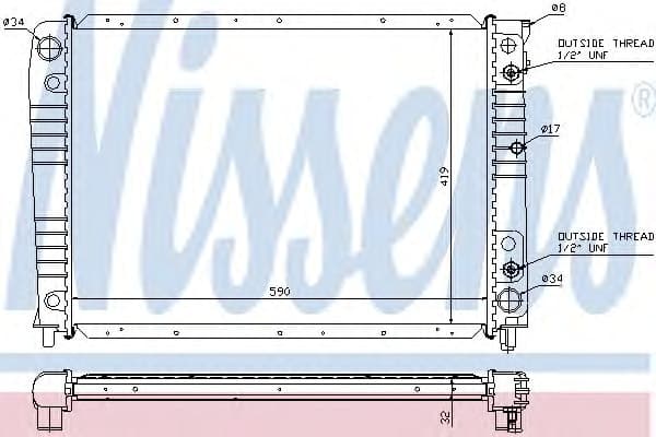 Radiator, engine cooling 65538A