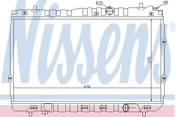 Radiator, engine cooling 66680