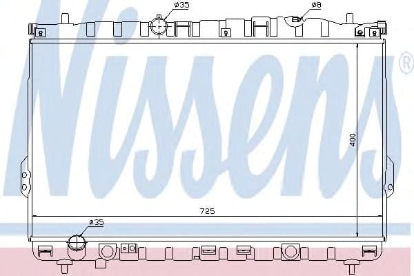 Radiator, engine cooling 67032