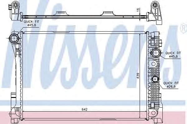 Radiator, engine cooling 67164