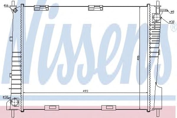 Radiator, engine cooling 67284