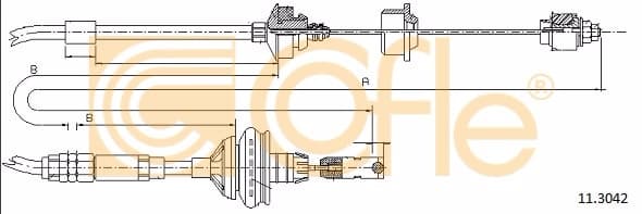Cable Pull, clutch control 11.3042