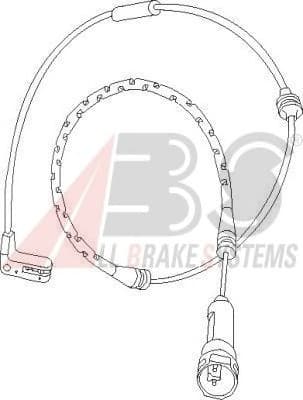 Warning Contact, brake pad wear 39605