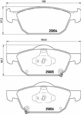 Brake Pad Set, disc brake PRIME LINE P28076