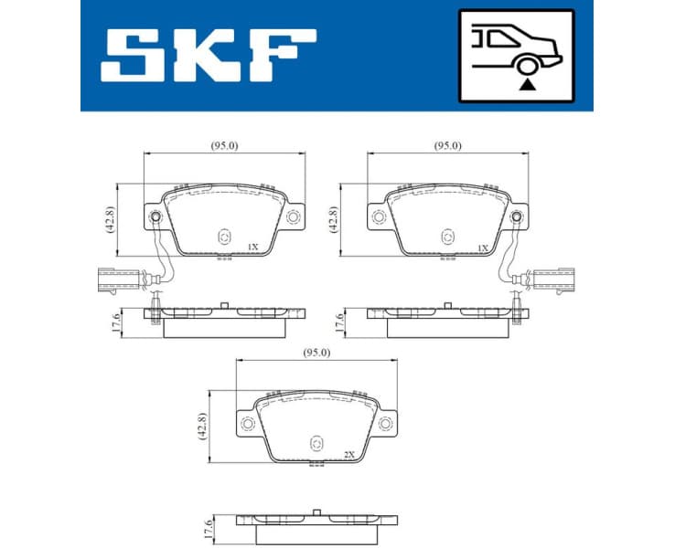 Brake Pad Set, disc brake VKBP90767E - image 2