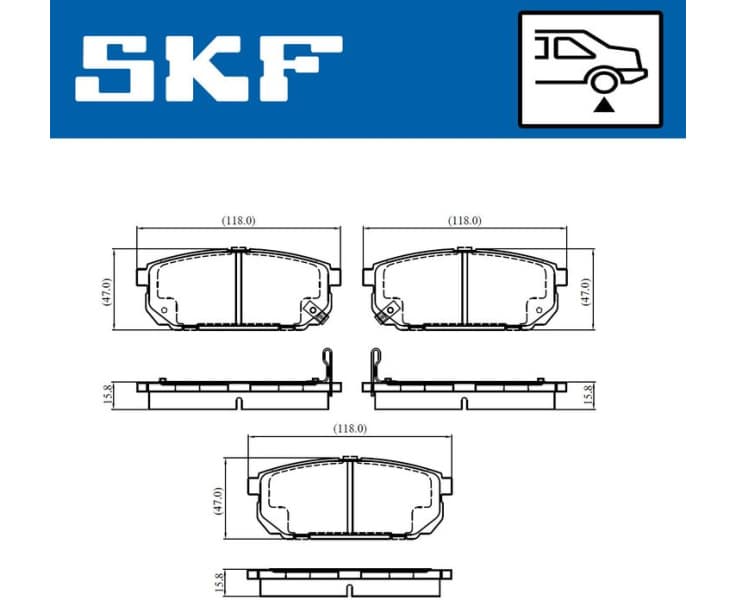 Brake Pad Set, disc brake VKBP91087A - image 2