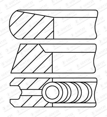 Piston Ring Set 08-452600-00 - image 2