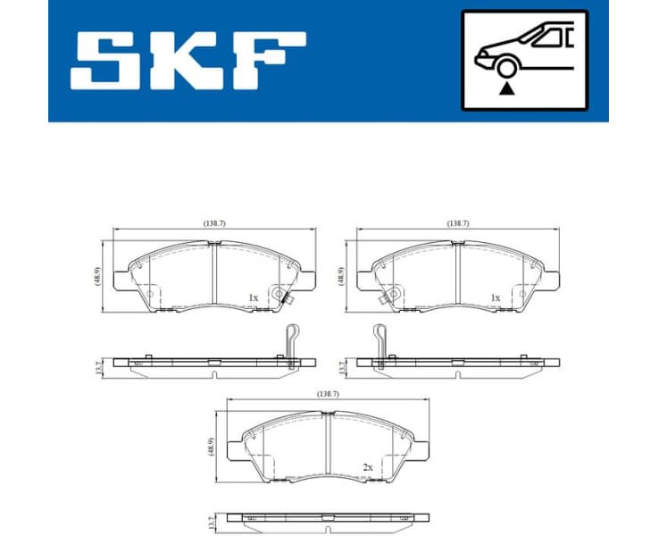 Brake Pad Set, disc brake VKBP81102A - image 2