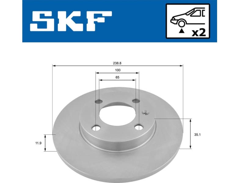 Brake Disc VKBD80184S2 - image 2