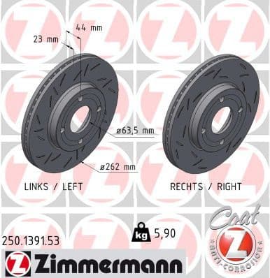 Brake Disc BLACK Z 250.1391.53