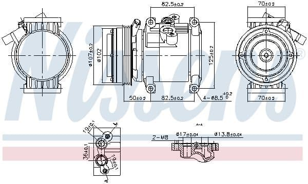 Compressor, air conditioning ** FIRST FIT ** 891011