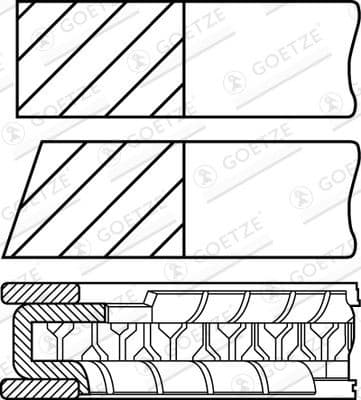 Piston Ring Set 08-453500-00 - image 2