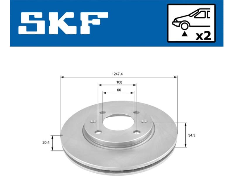 Brake Disc VKBD80092V2 - image 2