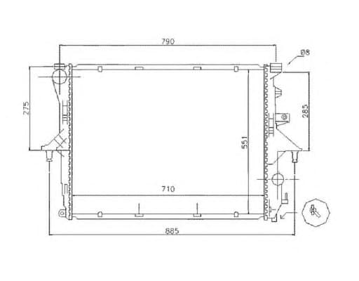 Radiator, engine cooling 53798