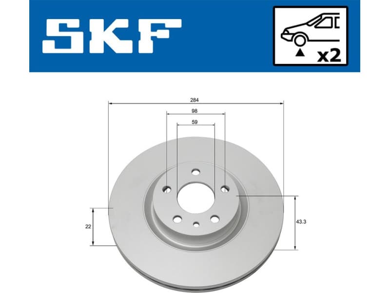 Brake Disc VKBD80320V2 - image 2