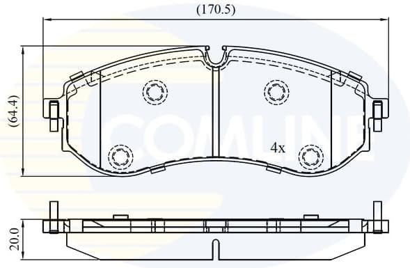 Brake Pad Set, disc brake CBP02845