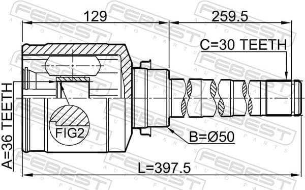Joint Kit, drive shaft 0411-CW6WRH - image 2